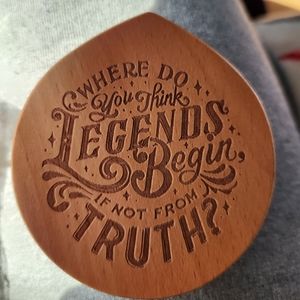 Wooden Swivel Pocket Mirror